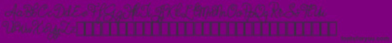 Judyth Demo Font – Black Fonts on Purple Background