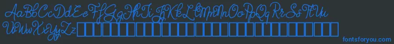 Judyth Demo Font – Blue Fonts on Black Background