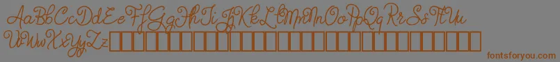 Judyth Demo-Schriftart – Braune Schriften auf grauem Hintergrund
