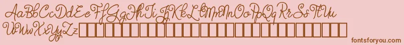 Judyth Demo Font – Brown Fonts on Pink Background