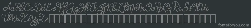 Judyth Demo-Schriftart – Graue Schriften auf schwarzem Hintergrund