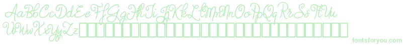 Judyth Demo Font – Green Fonts on White Background