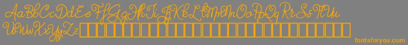 Judyth Demo Font – Orange Fonts on Gray Background