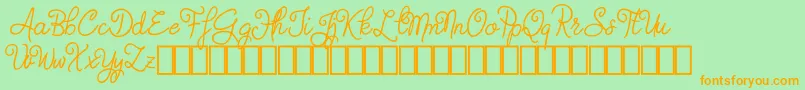 Judyth Demo Font – Orange Fonts on Green Background