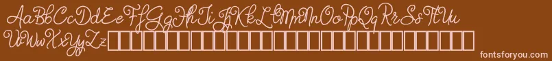 Judyth Demo Font – Pink Fonts on Brown Background