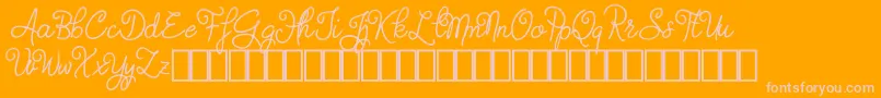 Judyth Demo Font – Pink Fonts on Orange Background