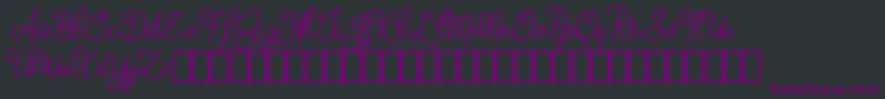 Judyth Demo-Schriftart – Violette Schriften auf schwarzem Hintergrund