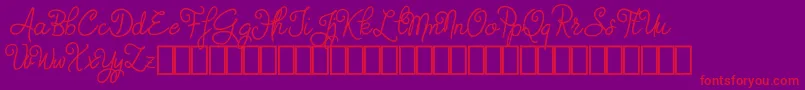Judyth Demo Font – Red Fonts on Purple Background