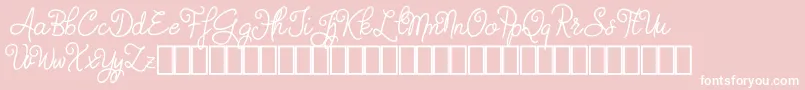 Judyth Demo-Schriftart – Weiße Schriften auf rosa Hintergrund
