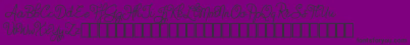 Judyth Demo Font – Black Fonts on Purple Background