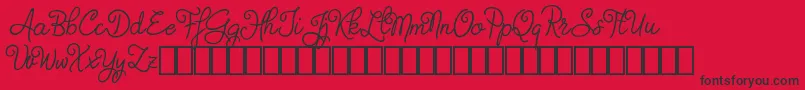 Judyth Demo Font – Black Fonts on Red Background