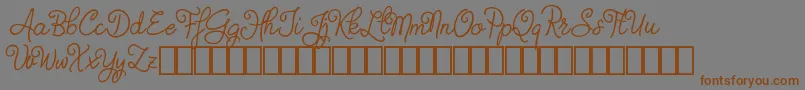 Judyth Demo Font – Brown Fonts on Gray Background