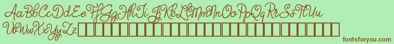 Judyth Demo Font – Brown Fonts on Green Background
