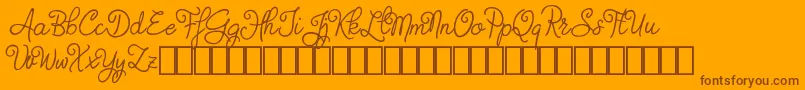 Judyth Demo Font – Brown Fonts on Orange Background