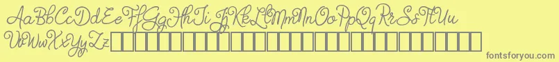 Judyth Demo Font – Gray Fonts on Yellow Background