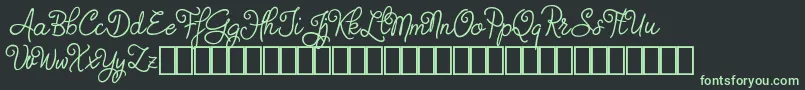 フォントJudyth Demo – 黒い背景に緑の文字