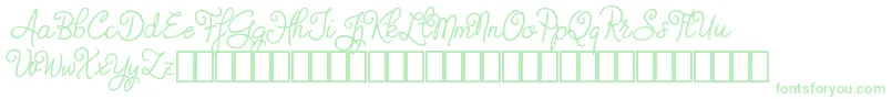 Judyth Demo Font – Green Fonts on White Background