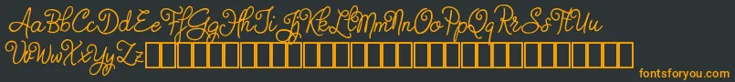 Judyth Demo Font – Orange Fonts on Black Background