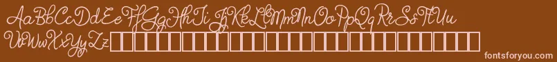 fuente Judyth Demo – Fuentes Rosadas Sobre Fondo Marrón