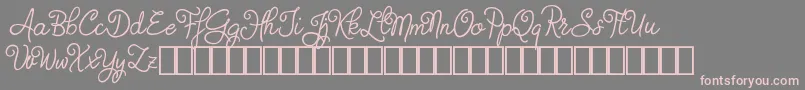 Judyth Demo Font – Pink Fonts on Gray Background