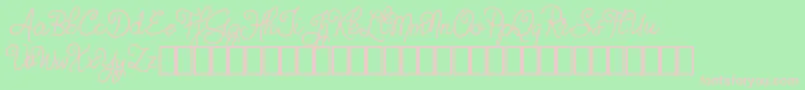 Judyth Demo Font – Pink Fonts on Green Background