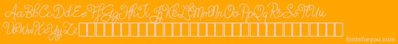 Judyth Demo Font – Pink Fonts on Orange Background