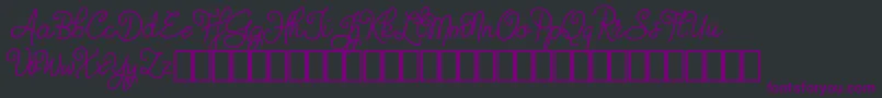 Judyth Demo-Schriftart – Violette Schriften auf schwarzem Hintergrund