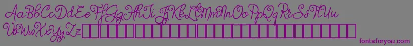 Judyth Demo Font – Purple Fonts on Gray Background