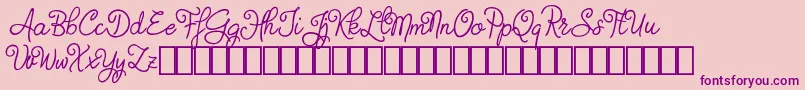 Judyth Demo Font – Purple Fonts on Pink Background