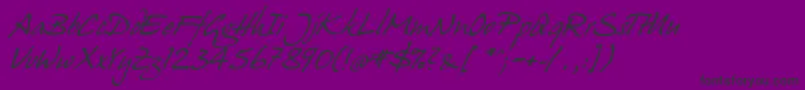 Шрифт Juergen Italic – чёрные шрифты на фиолетовом фоне