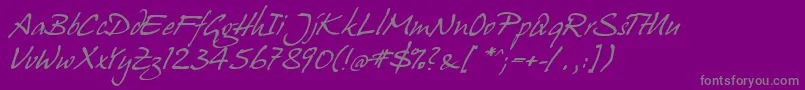 fuente Juergen Italic – Fuentes Grises Sobre Fondo Morado
