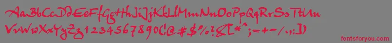 Juergen Font – Red Fonts on Gray Background