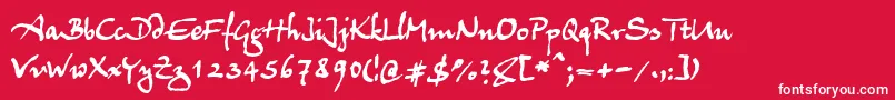 Juergen Font – White Fonts on Red Background
