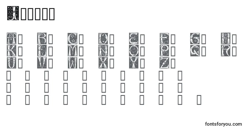 Шрифт Jugend (131150) – алфавит, цифры, специальные символы