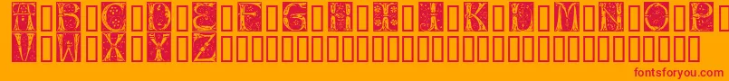Jugend Font – Red Fonts on Orange Background