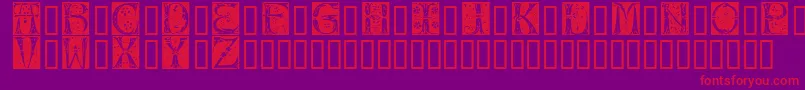 Jugend Font – Red Fonts on Purple Background