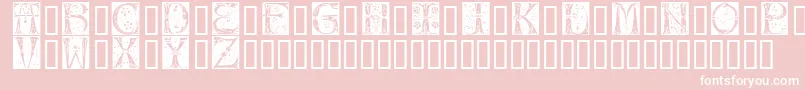 Jugend-Schriftart – Weiße Schriften auf rosa Hintergrund