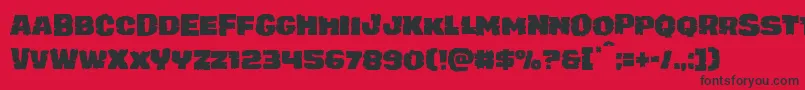 juggerrock Font – Black Fonts on Red Background