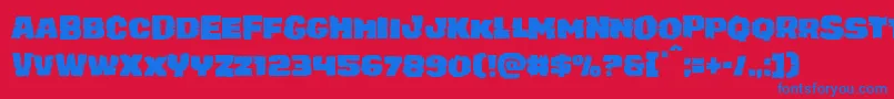 juggerrock Font – Blue Fonts on Red Background