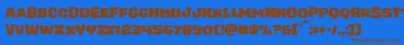 juggerrock Font – Brown Fonts on Blue Background