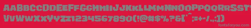juggerrock-Schriftart – Graue Schriften auf rotem Hintergrund