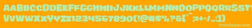 juggerrock Font – Green Fonts on Orange Background