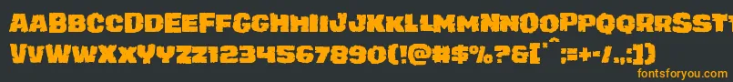 juggerrock Font – Orange Fonts on Black Background