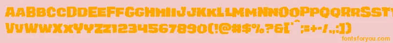 juggerrock Font – Orange Fonts on Pink Background