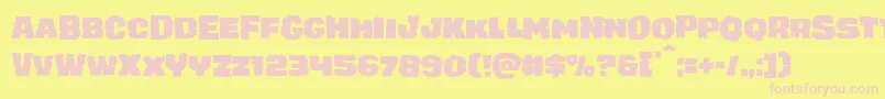 juggerrock Font – Pink Fonts on Yellow Background