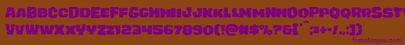 juggerrock Font – Purple Fonts on Brown Background