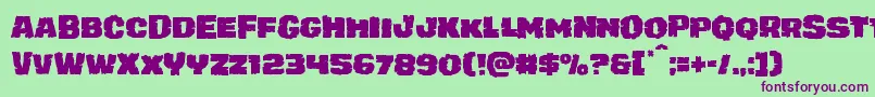 juggerrock Font – Purple Fonts on Green Background
