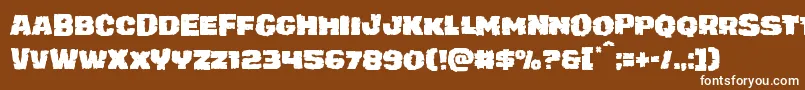 juggerrock Font – White Fonts on Brown Background