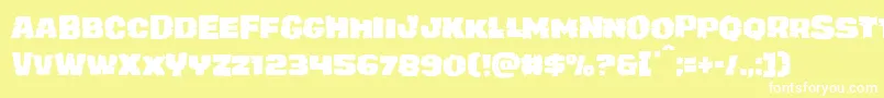 juggerrock Font – White Fonts on Yellow Background