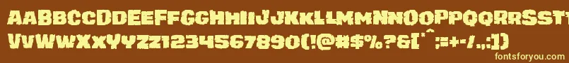 juggerrock Font – Yellow Fonts on Brown Background